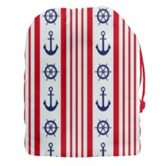 Nautical Papers Nautical Background Drawstring Pouch (3xl) by Vaneshart
