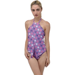 Abstract Pattern Geometry Gradient Go With The Flow One Piece Swimsuit by Vaneshart