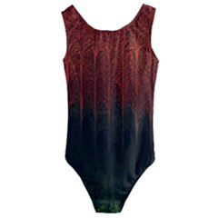 Texture Hatched Stamping Tissue Kids  Cut-out Back One Piece Swimsuit by Vaneshart