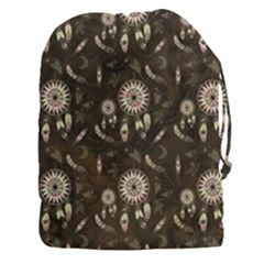 Wonderful Pattern With Dreamcatcher Drawstring Pouch (3xl) by FantasyWorld7