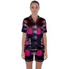 Aquarium By Traci K Satin Short Sleeve Pyjamas Set by tracikcollection