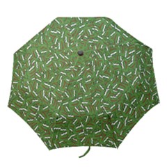 Pepe The Frog Face Pattern Green Kekistan Meme Folding Umbrellas by snek