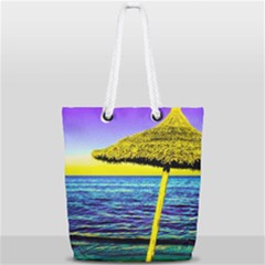 Pop Art Beach Umbrella  Full Print Rope Handle Tote (small) by essentialimage