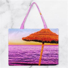 Pop Art Beach Umbrella  Zipper Medium Tote Bag by essentialimage