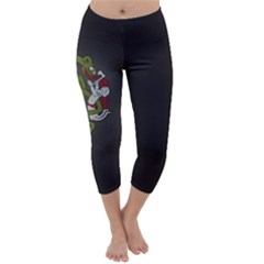 Pepe The Frog Rare Celtic Viking Norse Dragon Pattern Deus Vult Medieval Wojak Crusader Capri Winter Leggings  by snek