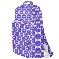Purple  White  Abstract Pattern Double Compartment Backpack by BrightVibesDesign