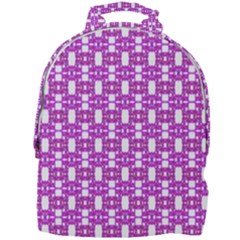 Pink  White  Abstract Pattern Mini Full Print Backpack by BrightVibesDesign