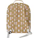 Yellow  White  Abstract Pattern Double Compartment Backpack View3