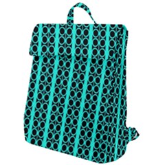 Circles Lines Black Green Flap Top Backpack by BrightVibesDesign