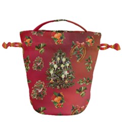 Wonderful Vintage Christmas Design Drawstring Bucket Bag by FantasyWorld7