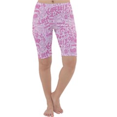 Coffee Pink Cropped Leggings  by Amoreluxe
