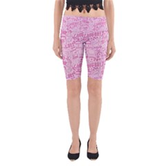 Coffee Pink Yoga Cropped Leggings by Amoreluxe