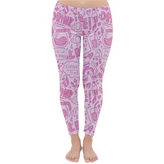 Coffee Pink Classic Winter Leggings by Amoreluxe