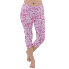 Coffee Pink Lightweight Velour Capri Yoga Leggings by Amoreluxe