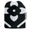 Pattern Flower Black Drawstring Pouch (3XL) View1