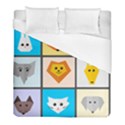 Animals Cute Flat Cute Animals Duvet Cover (Full/ Double Size) View1