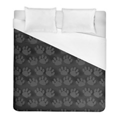 Pattern Texture Feet Dog Grey Duvet Cover (full/ Double Size) by HermanTelo