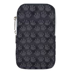 Pattern Texture Feet Dog Grey Waist Pouch (small) by HermanTelo