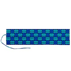 Pattern Graphic Background Image Blue Roll Up Canvas Pencil Holder (l) by HermanTelo