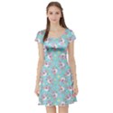 Kawaii Unicorn Short Sleeve Skater Dress View1