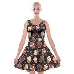 Tasty Cupcakes Velvet Skater Dress by trulycreative