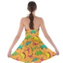 Cute Cartoon Dinosaur Orange Strapless Bra Top Dress View2