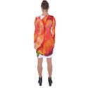 Tulip watercolor Red and black stripes Asymmetric Cut-Out Shift Dress View2