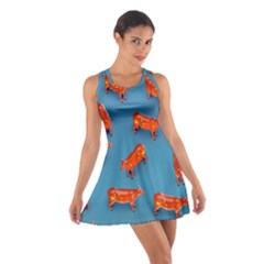 Illustrations Cow Agriculture Livestock Cotton Racerback Dress by HermanTelo