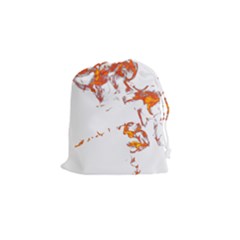 Can Walk On Fire, White Background Drawstring Pouch (small) by picsaspassion