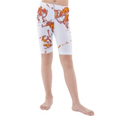 Can Walk On Fire, White Background Kids  Mid Length Swim Shorts by picsaspassion
