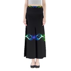 Colorful Neon Art Light Rays, Rainbow Colors Full Length Maxi Skirt by picsaspassion