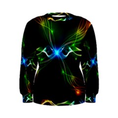 Colorful Neon Art Light Rays, Rainbow Colors Women s Sweatshirt by picsaspassion