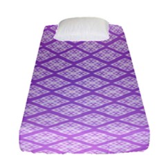 Pattern Texture Geometric Purple Fitted Sheet (single Size) by Mariart