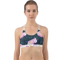 1 Arnold Dunkaroos Funfetti Print Dark Blue 1 Back Web Sports Bra by elizabethjonesstyling