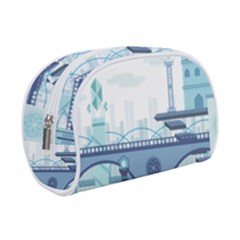 Blue City Building Fantasy Makeup Case (small) by Vaneshart