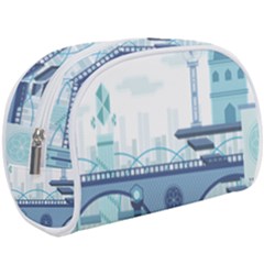 Blue City Building Fantasy Makeup Case (large) by Vaneshart