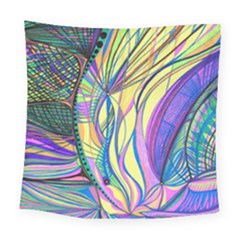 Happpy (4) Square Tapestry (large) by nicholakarma