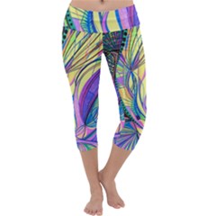 Happpy (4) Capri Yoga Leggings by nicholakarma