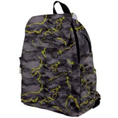 Marble Light Gray With Green Lime Veins Texture Floor Background Retro Neon 80s Style Neon Colors Print Luxuous Real Marble Top Flap Backpack by genx