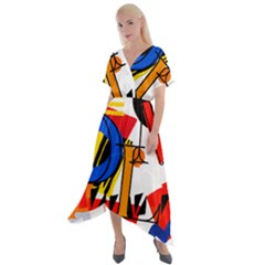 Dlm Cross Front Sharkbite Hem Maxi Dress by dlmcguirt