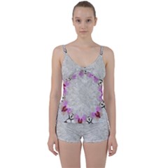 Orchidées Fleurs Abstrait Tie Front Two Piece Tankini by kcreatif