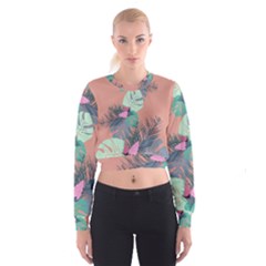 Leaves Cropped Sweatshirt by Sobalvarro