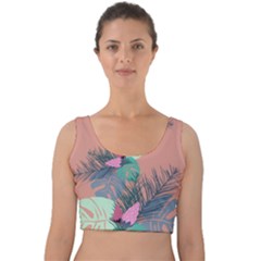 Leaves Velvet Crop Top by Sobalvarro