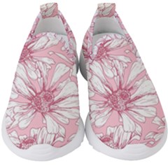 Pink Flowers Kids  Slip On Sneakers by Sobalvarro