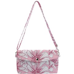Pink Flowers Removable Strap Clutch Bag by Sobalvarro