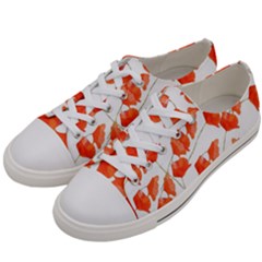 Pattern Coquelicots  Women s Low Top Canvas Sneakers by kcreatif