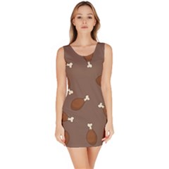 Turkey Leg Pattern - Thanksgiving Bodycon Dress by Valentinaart