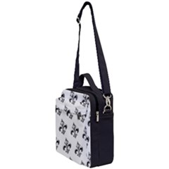 French France Fleur De Lys Metal Pattern Black And White Antique Vintage Crossbody Day Bag by Quebec