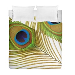 Peacock Feather Plumage Colorful Duvet Cover Double Side (full/ Double Size) by Sapixe