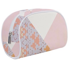Abstrait Triangles Rose Makeup Case (medium) by kcreatif